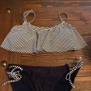 Navy White Stripe Bikini